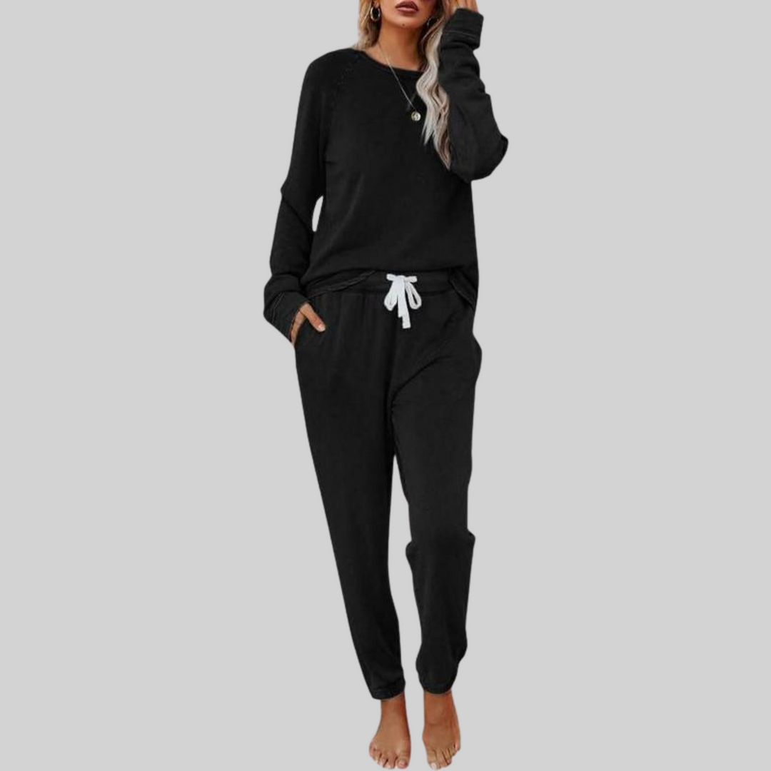 Dana Women's Co-ord Set with a Round Neck with a Drawstring with Long Sleeves, photo 2
