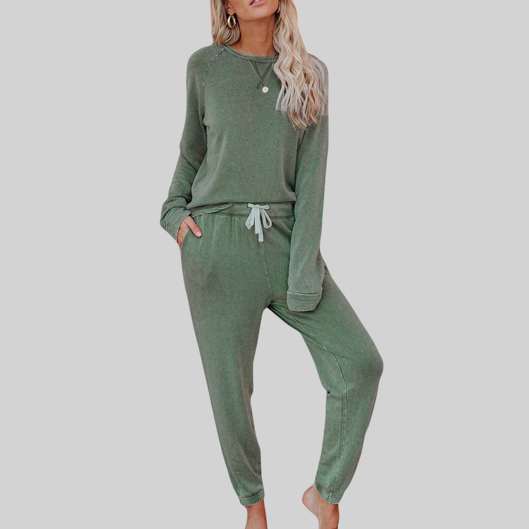 Dana Women's Co-ord Set with a Round Neck with a Drawstring with Long Sleeves, photo 3