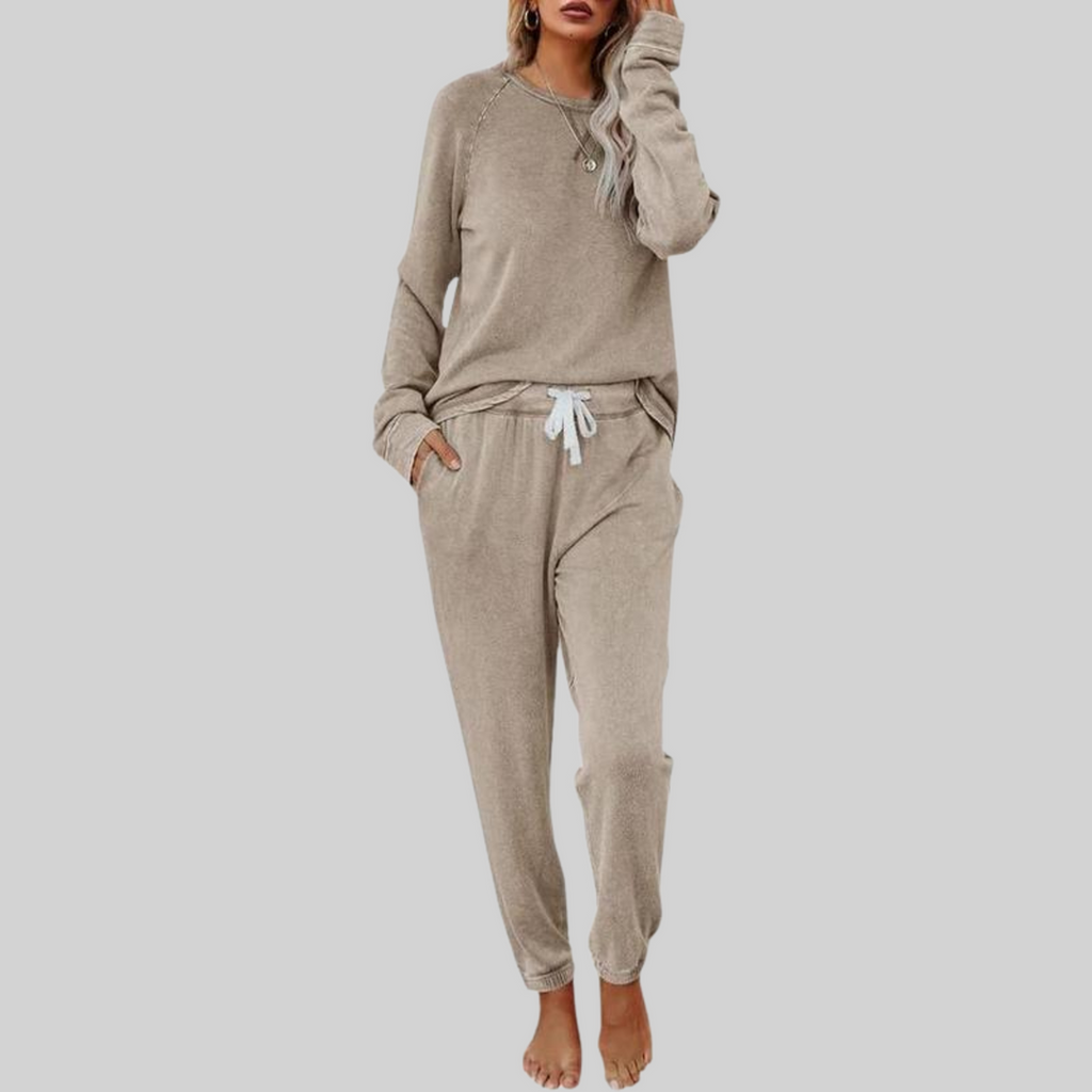 Dana Women's Co-ord Set with a Round Neck with a Drawstring with Long Sleeves, photo 4