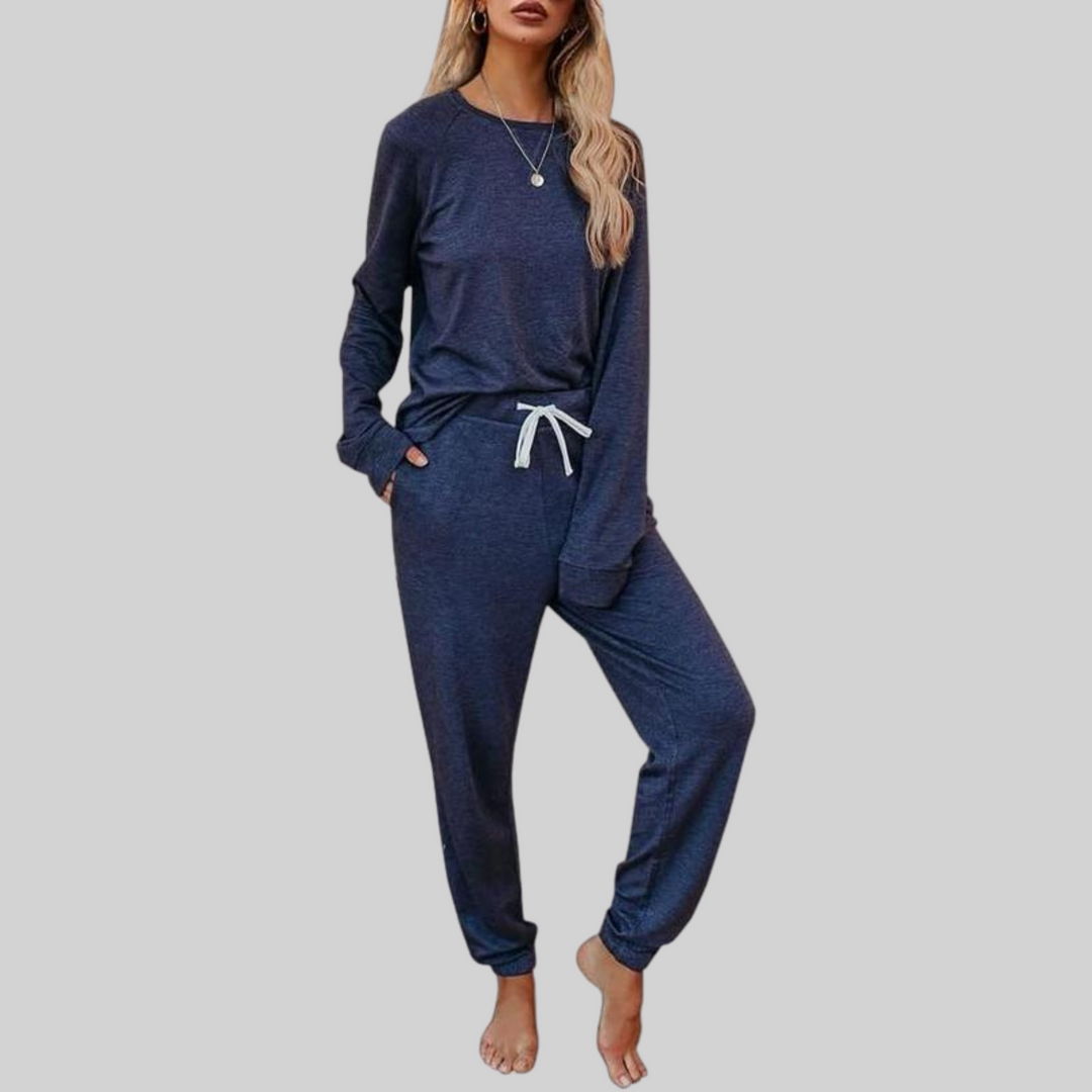 Dana Women's Co-ord Set with a Round Neck with a Drawstring with Long Sleeves, photo 5