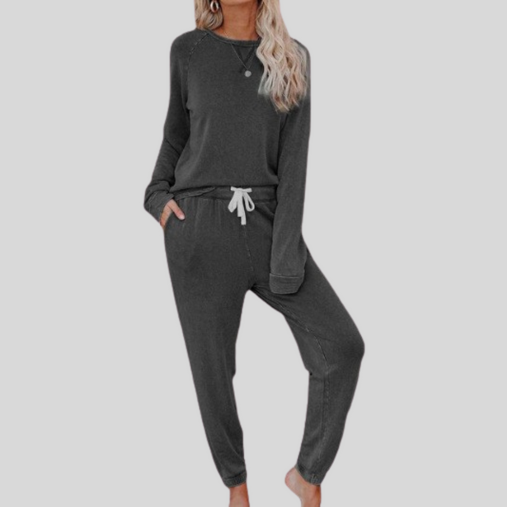 Dana Women's Co-ord Set with a Round Neck with a Drawstring with Long Sleeves, photo 8