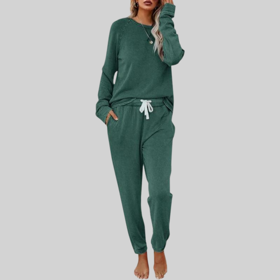 Dana Women's Co-ord Set with a Round Neck with a Drawstring with Long Sleeves, photo 9