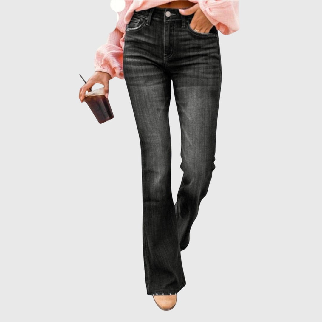 Danica Women's Trousers with a High Waist and Pockets, photo 1