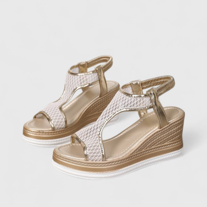 Darcy Women's Sandals with a Wedge Heel in Black, photo 3
