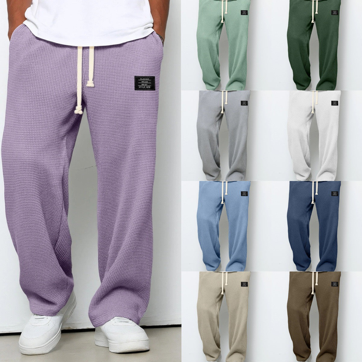 Dorian | Men's Wide Leg Drawstring Trousers photo 11