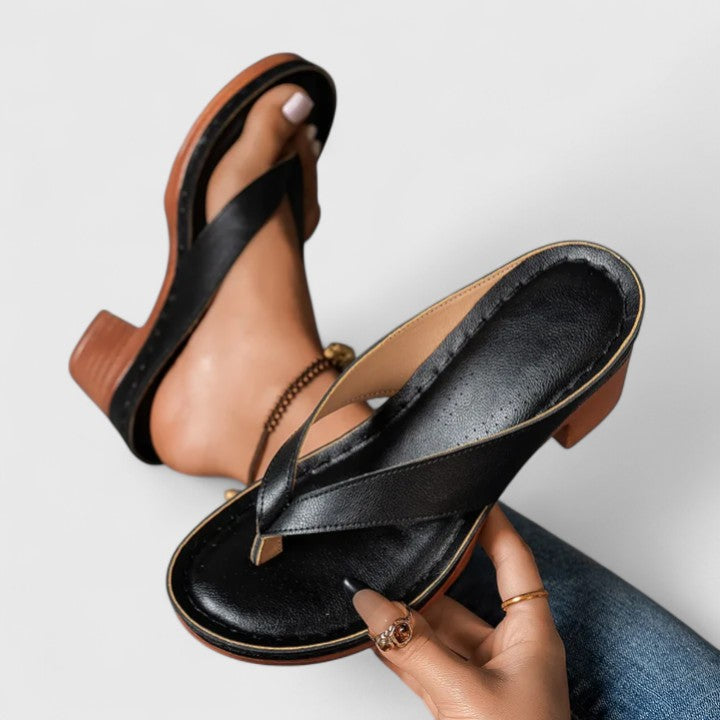 Dorothea Women's Thong Sandals with Block Heel, photo 2