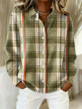 Elisa Women's Cardigan with Buttons and a Check Pattern in Multi, photo 1