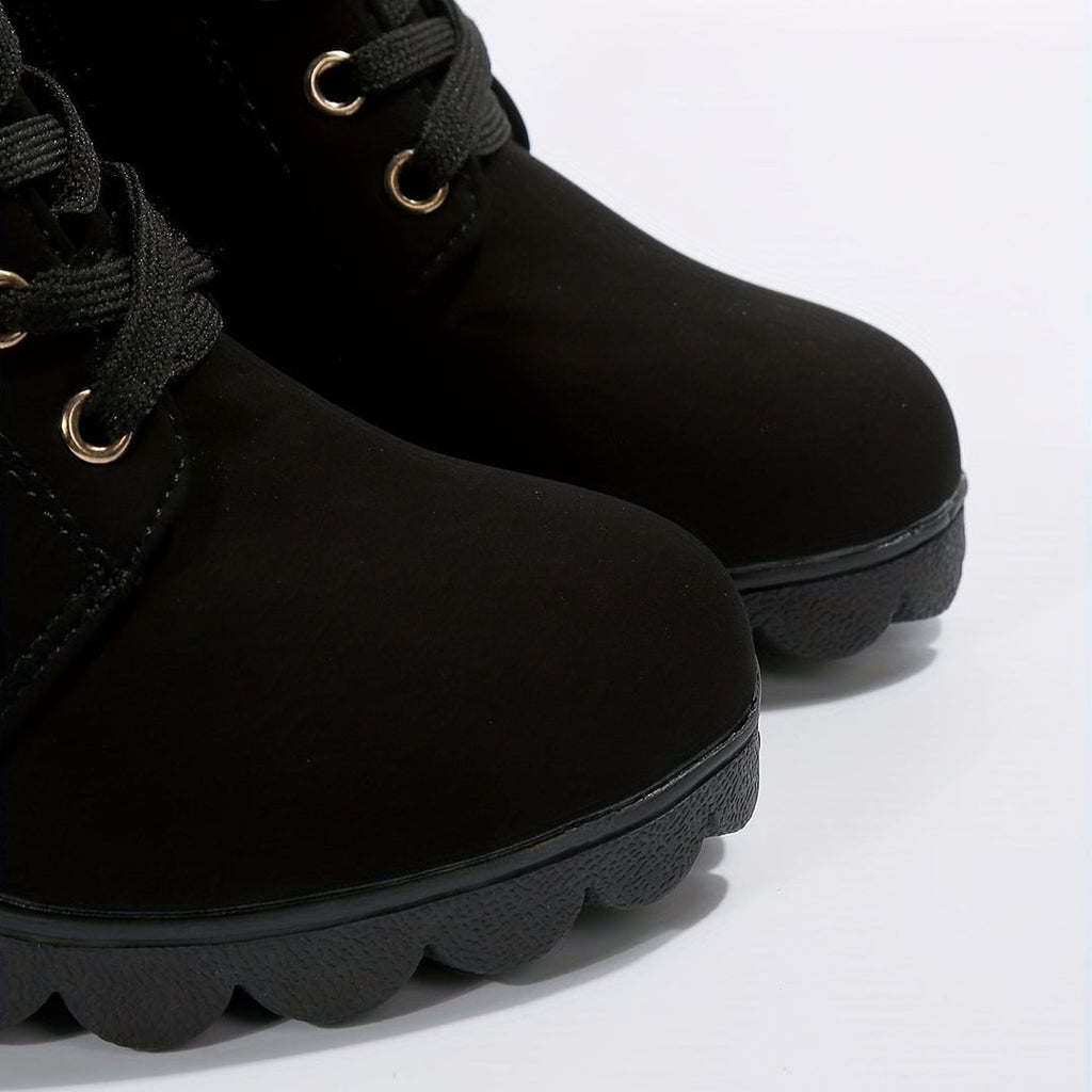 Elise Women's Ankle Boots with Laces and a Block Heel, photo 8
