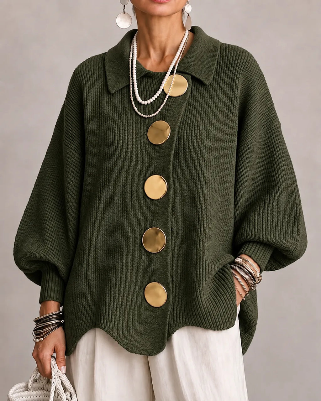Elsie | Oversized Button Knit Cardigan photo 10