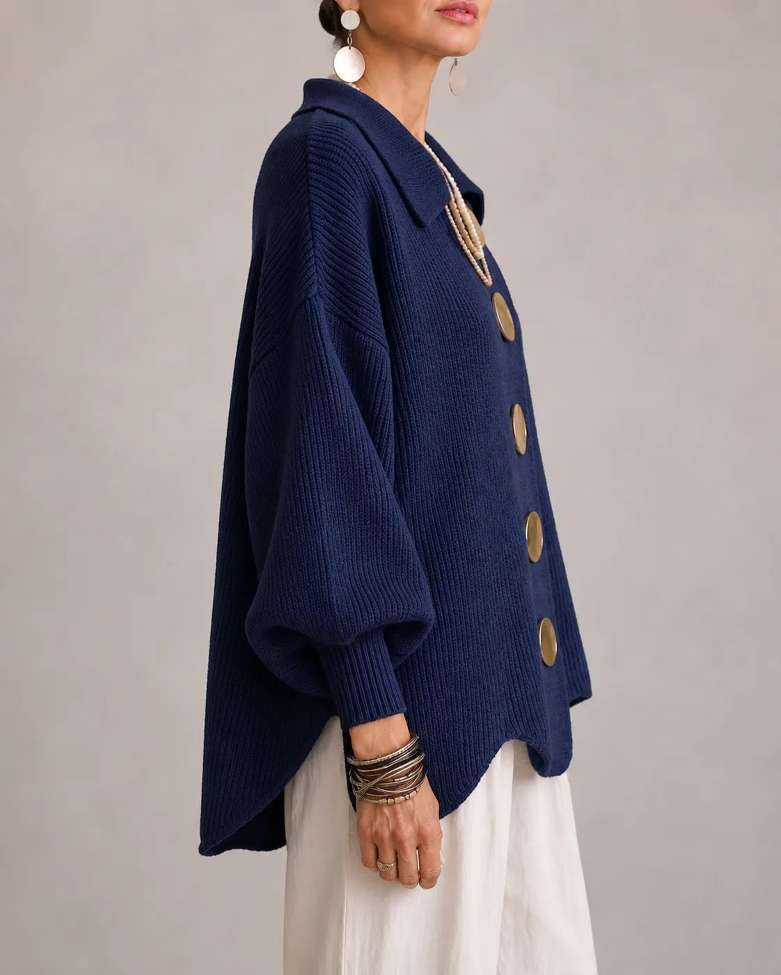 Elsie | Oversized Button Knit Cardigan photo 2