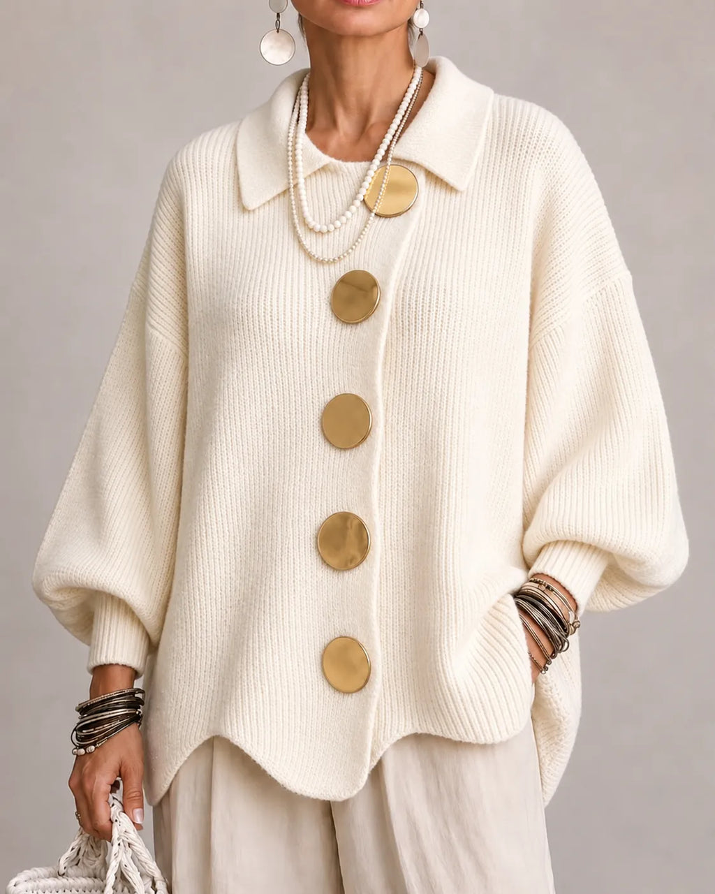 Elsie | Oversized Button Knit Cardigan photo 5