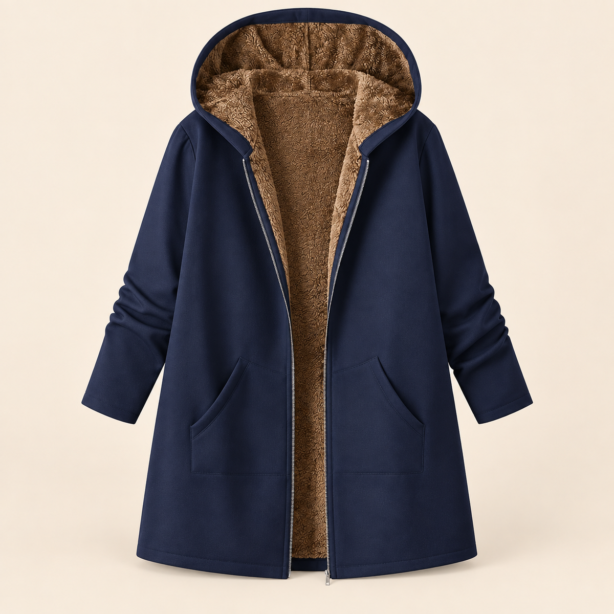 Evelyn | Sherpa Lined Hooded Coat