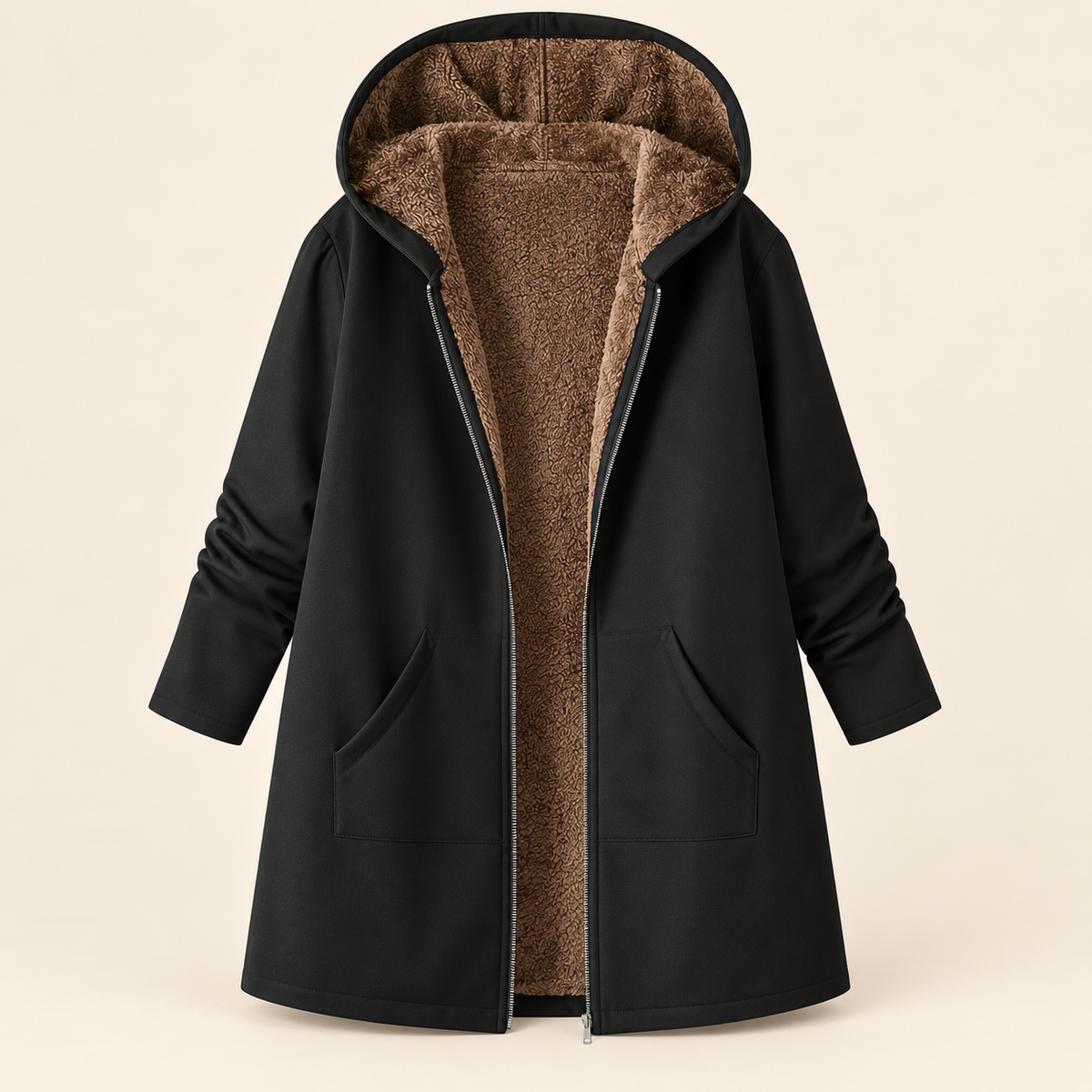 Evelyn | Sherpa Lined Hooded Coat photo 5