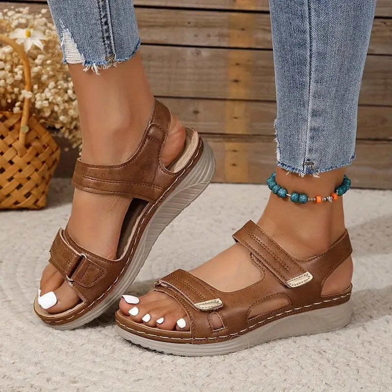 Felicity Women's Sandals with Adjustable Straps in Black, photo 3