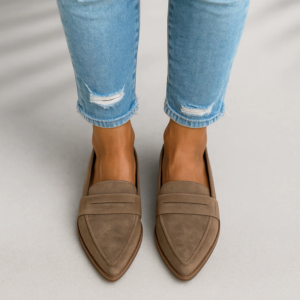 Fenella Women's Pointed Toe Loafers with Strap, photo 1