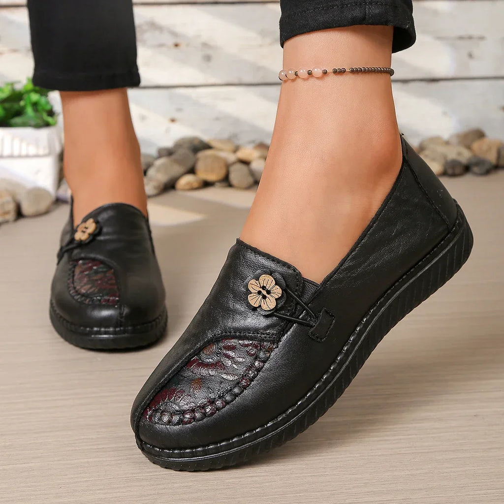 Fleur | Floral Leather Loafers photo 10