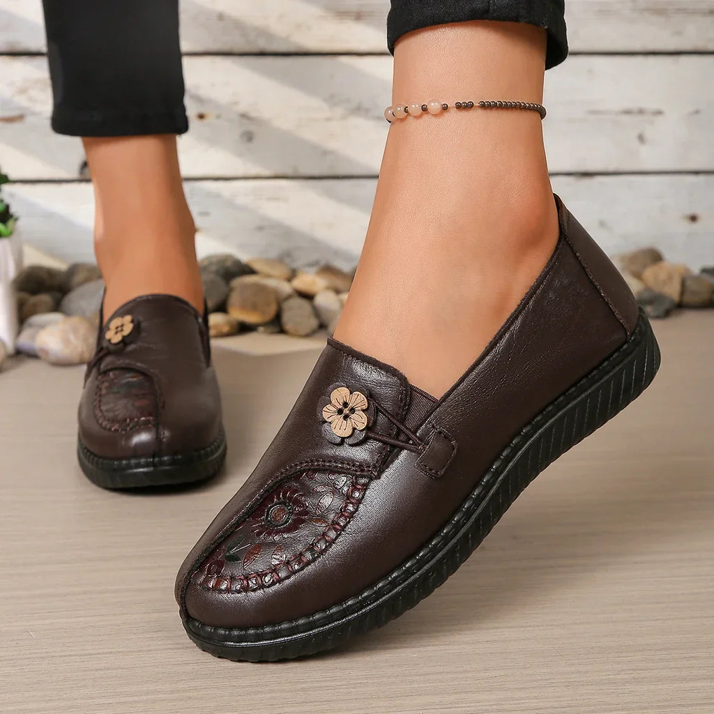 Fleur | Floral Leather Loafers photo 11
