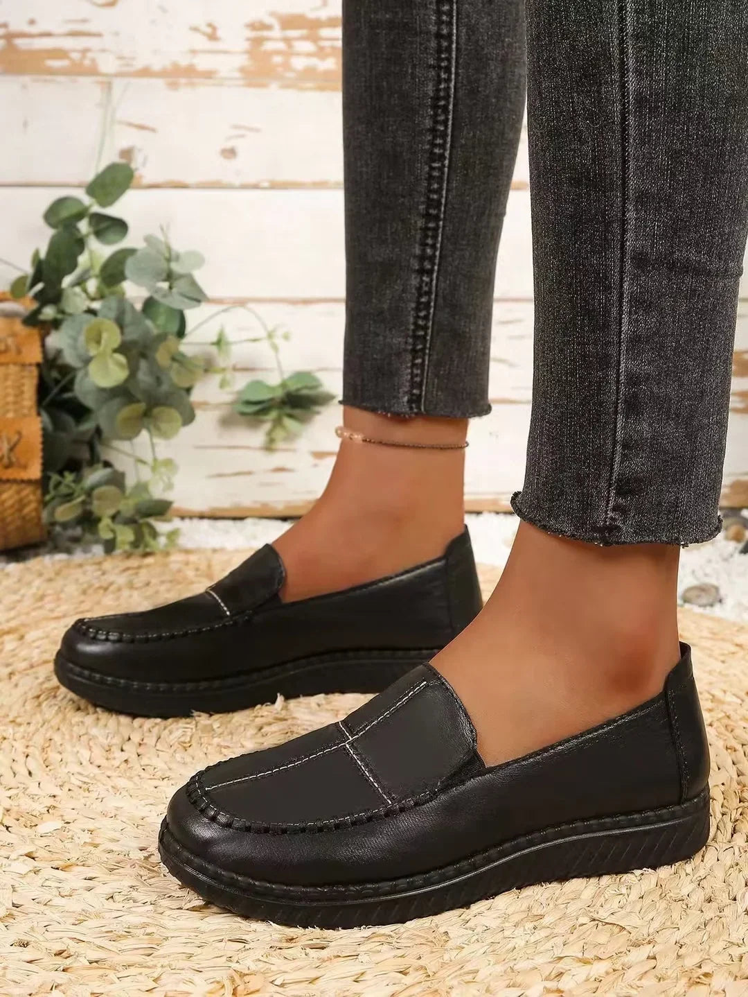 Fleur | Floral Leather Loafers photo 13
