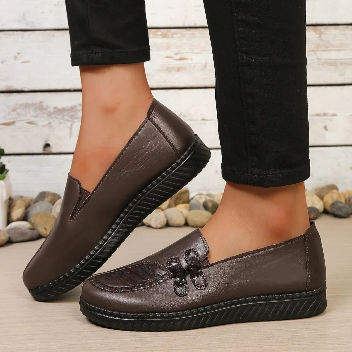 Fleur | Floral Leather Loafers photo 14