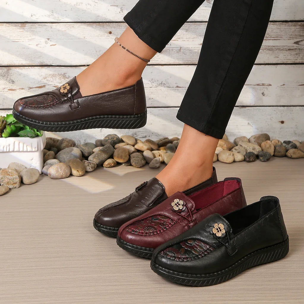 Fleur | Floral Leather Loafers photo 5