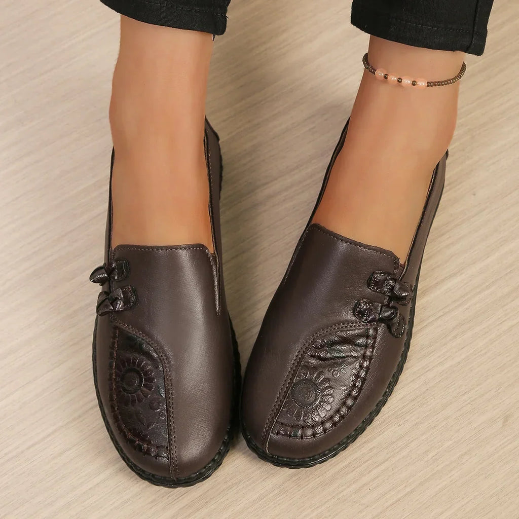 Fleur | Floral Leather Loafers photo 6