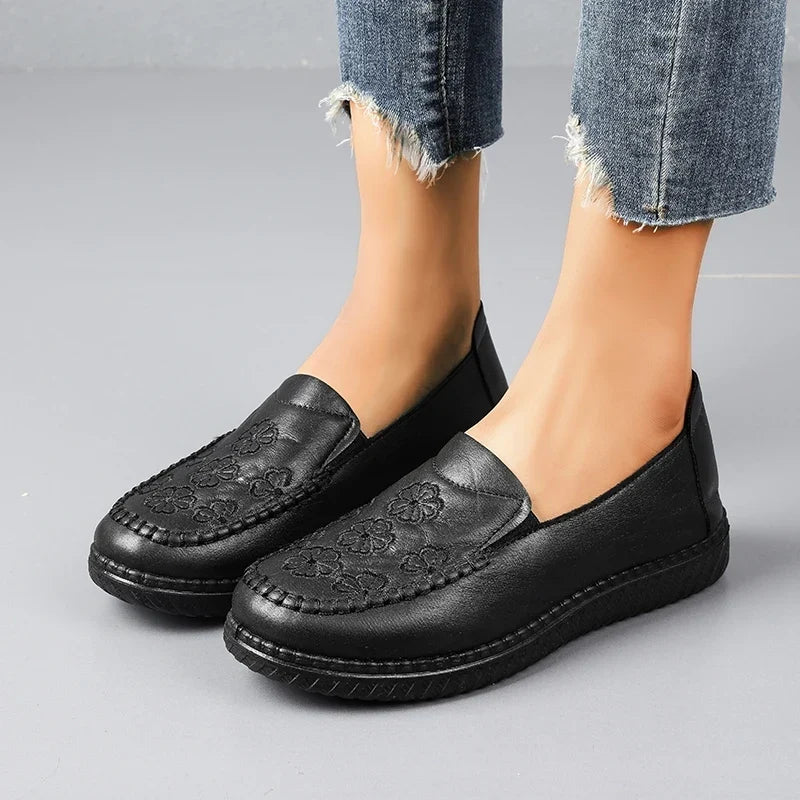 Fleur | Floral Leather Loafers photo 9