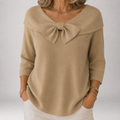 Greer | Off Shoulder Sweater with Front Bow
