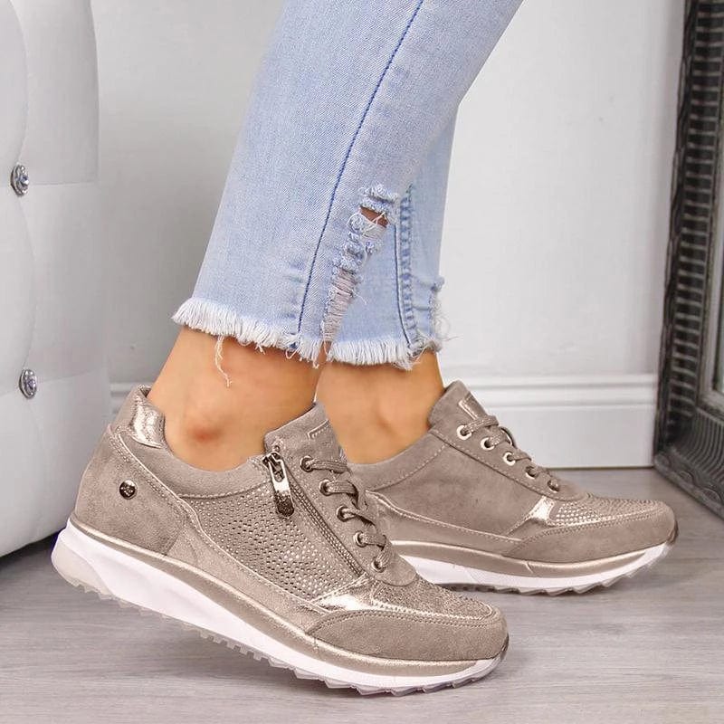 Greta Women's Trainers with Laces and a Wedge Heel, photo 1