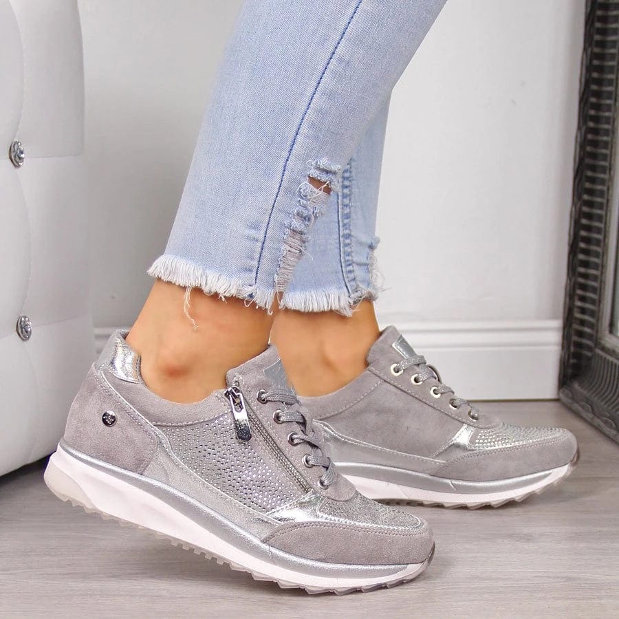 Greta Women's Trainers with Laces and a Wedge Heel, photo 2