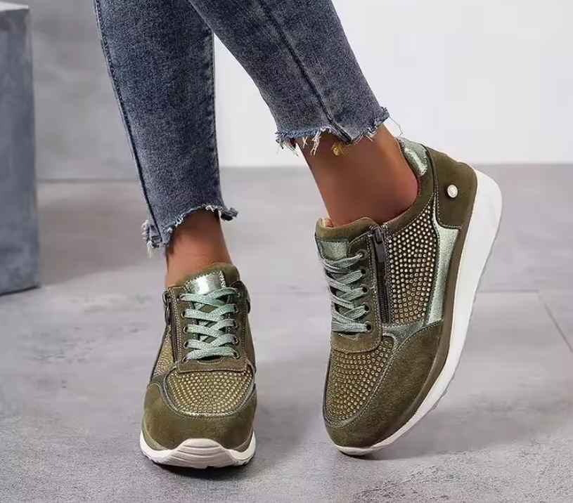 Greta Women's Trainers with Laces and a Wedge Heel, photo 3