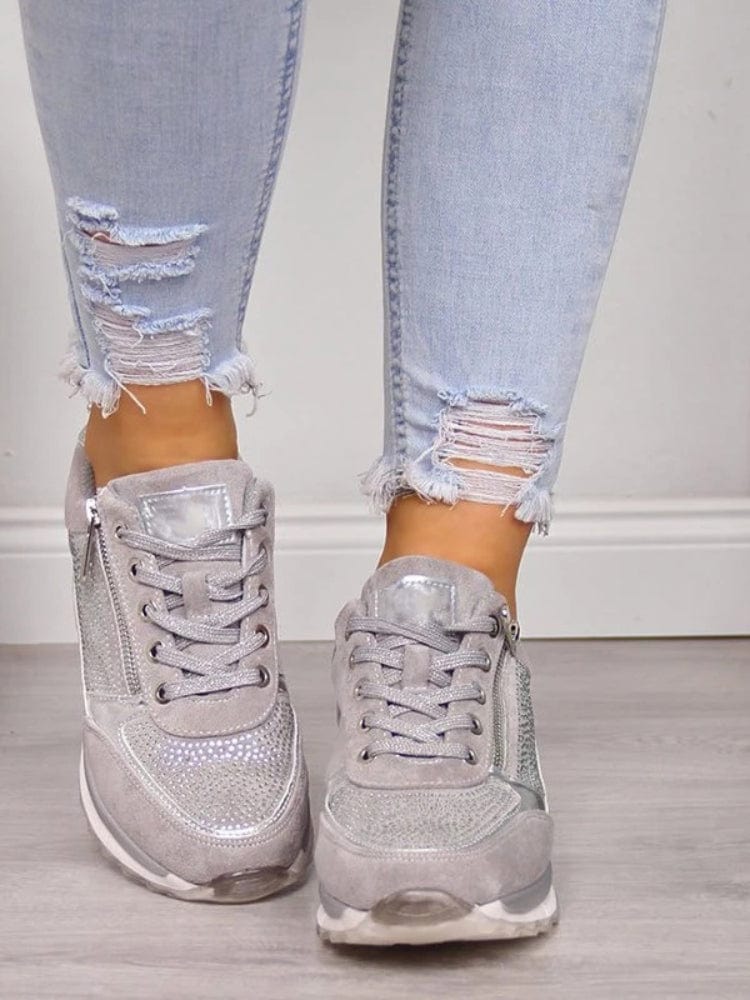 Greta Women's Trainers with Laces and a Wedge Heel, photo 4