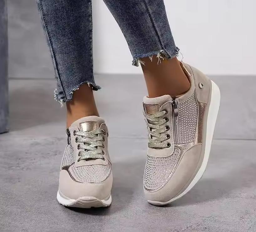 Greta Women's Trainers with Laces and a Wedge Heel, photo 6
