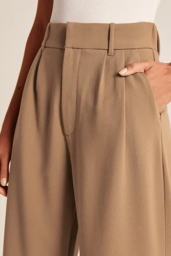 Harper Women's Trousers in Viscose with Wide Legs and Pockets, photo 3