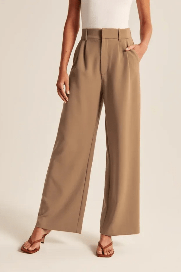 Harper Women's Trousers in Viscose with Wide Legs and Pockets, photo 4