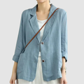 Harriet Women's Blazer in Cotton with Lapels and Pockets, photo 1