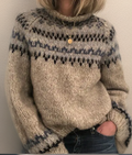 Helen Women's Sweater with a Nordic Knit Pattern, photo 1
