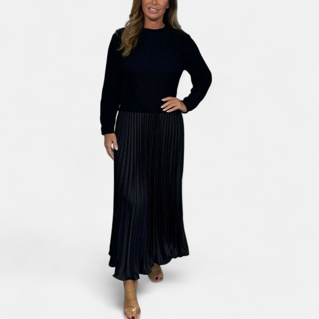 Hilary Women's Dress in Maxi Length with Pleats, photo 3