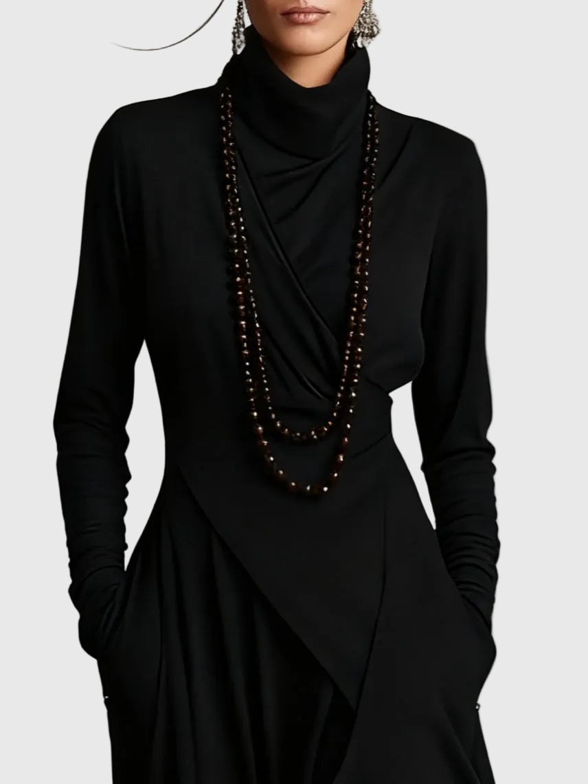 Hollis Women's Dress in Maxi Length with Pleats, photo 2