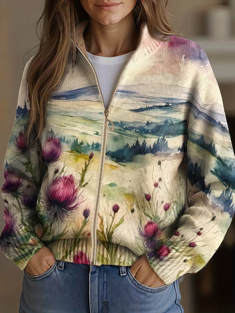 Imogen Women's Cardigan in Knit with a Zip, photo 1