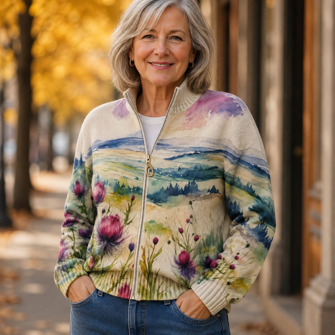 Imogen Women's Cardigan in Knit with a Zip, photo 2