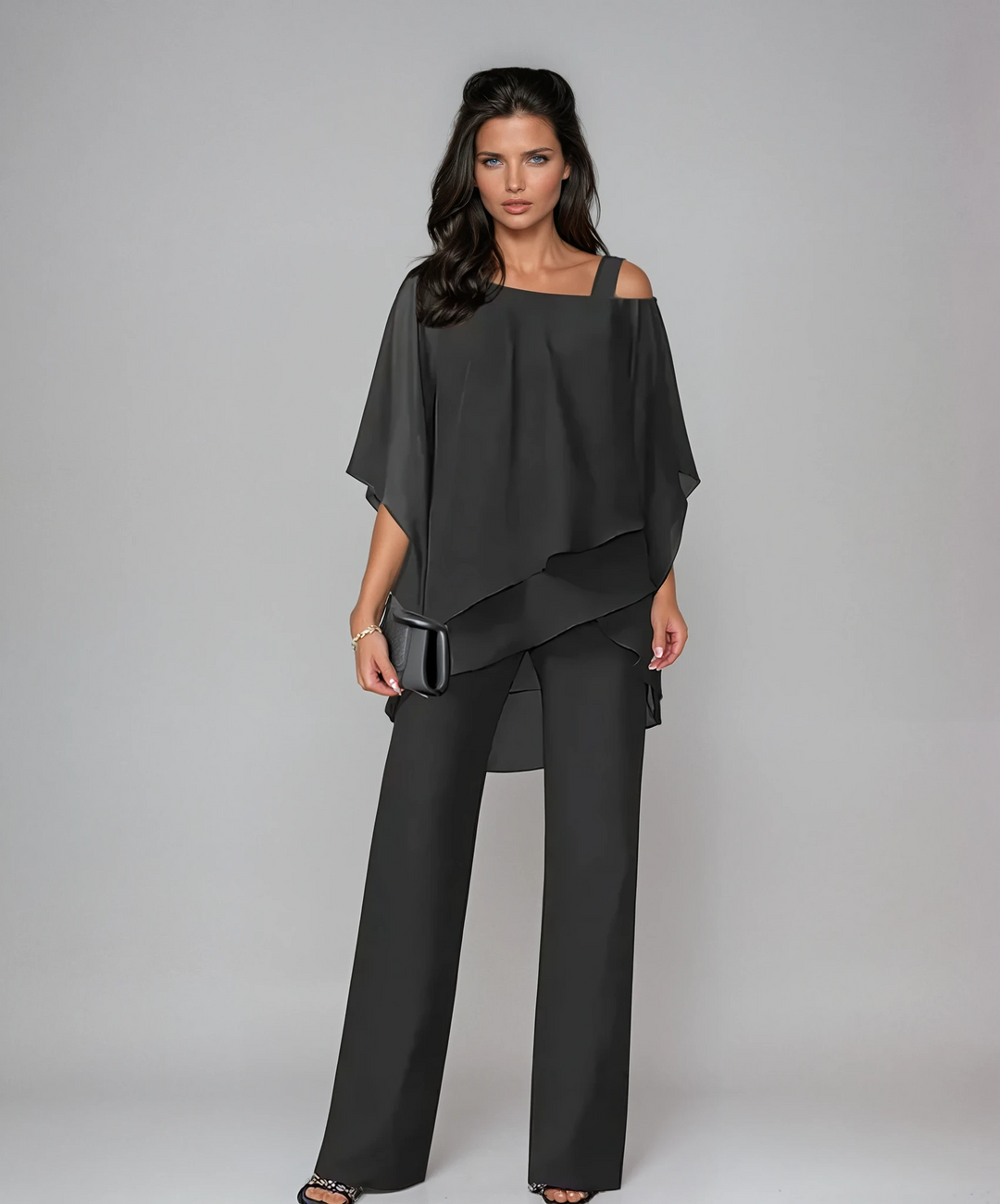 India Women's Co-ord Set with Wide Legs and an Asymmetric Cut, photo 2