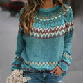 Jackie Women's Sweater with a Nordic Knit Pattern, photo 1