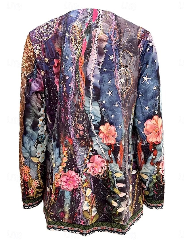 Jenny Women's Puffer Jacket with a Floral Print, photo 3