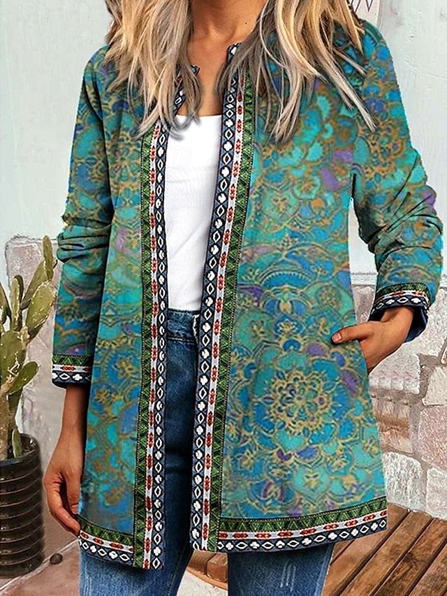 Jenny Women's Puffer Jacket with a Floral Print, photo 5