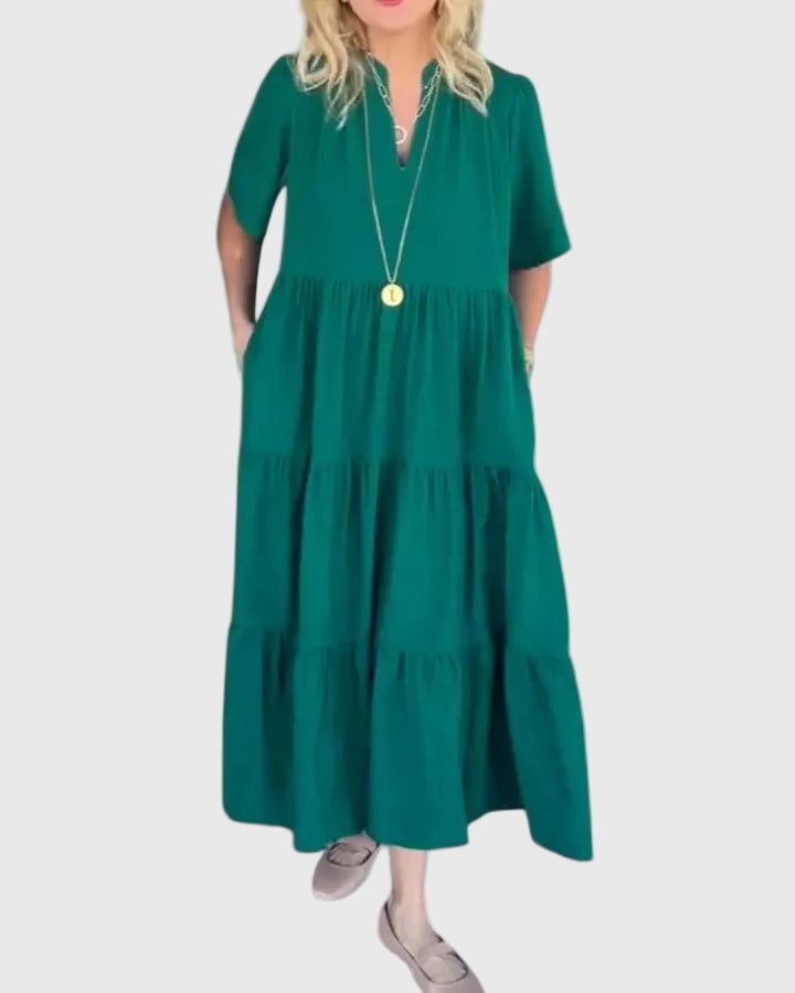Joanna Women's Dress in Maxi Length in Green, photo 1