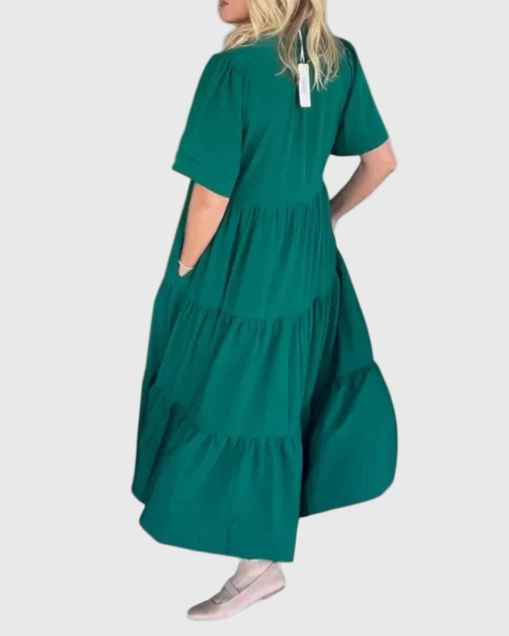 Joanna Women's Dress in Maxi Length in Green, photo 3