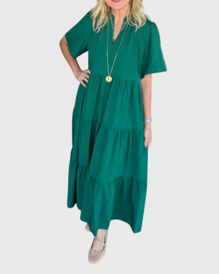 Joanna Women's Dress in Maxi Length in Green, photo 4
