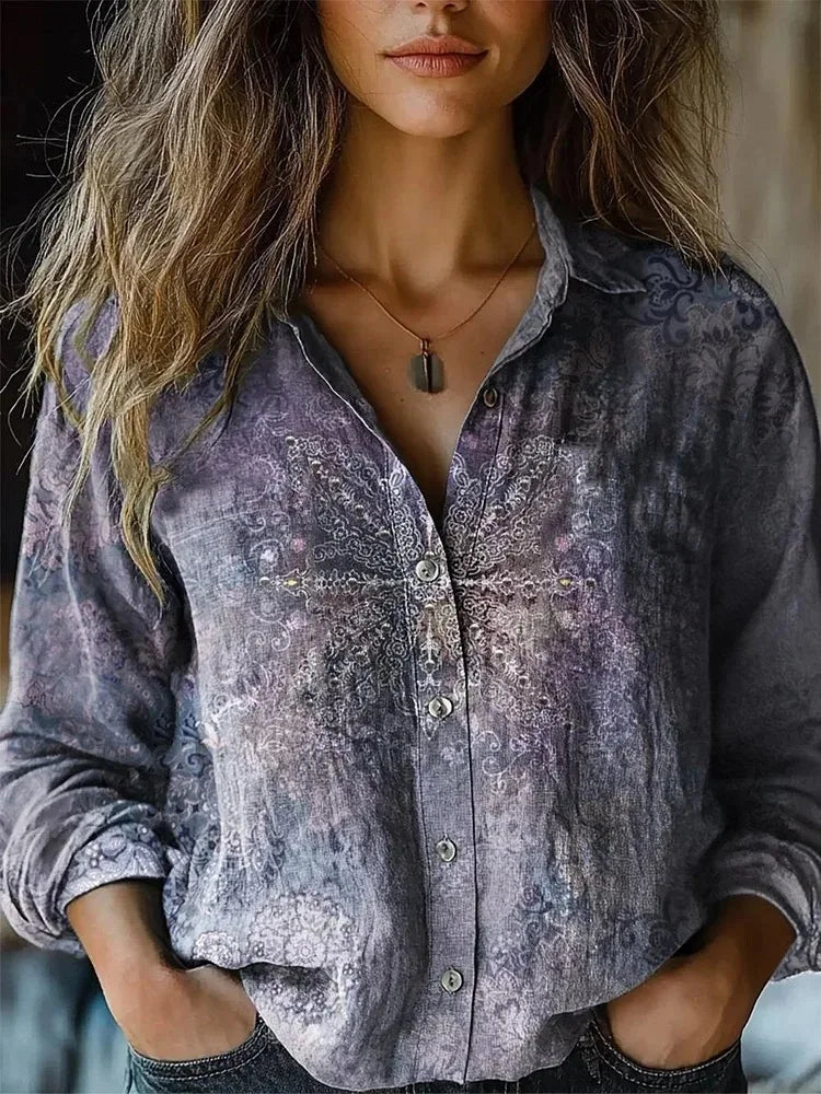 Josie Women's Blouse with Lapels and a Floral Print, photo 9