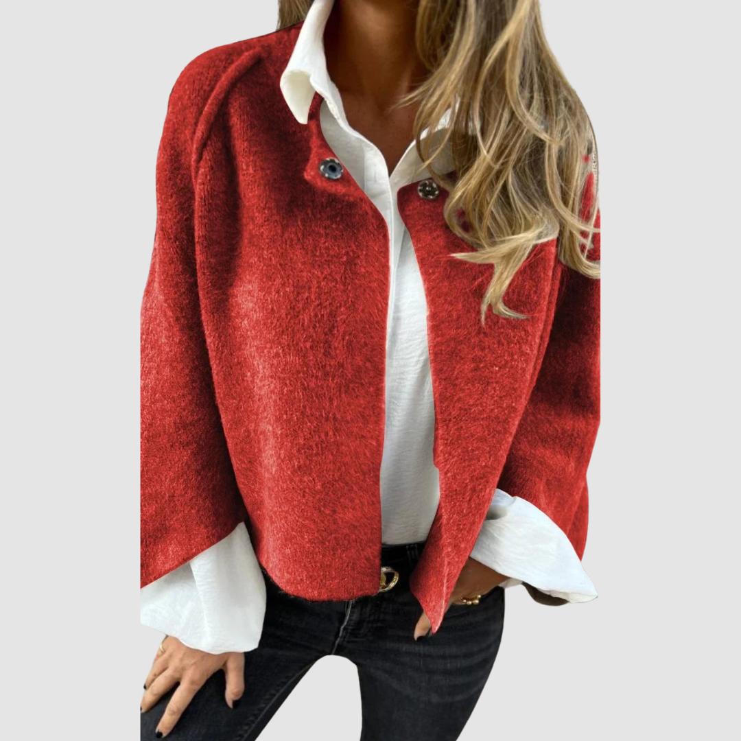 Kathleen Women's Coat in a Relaxed Fit with a Stand Collar, photo 2