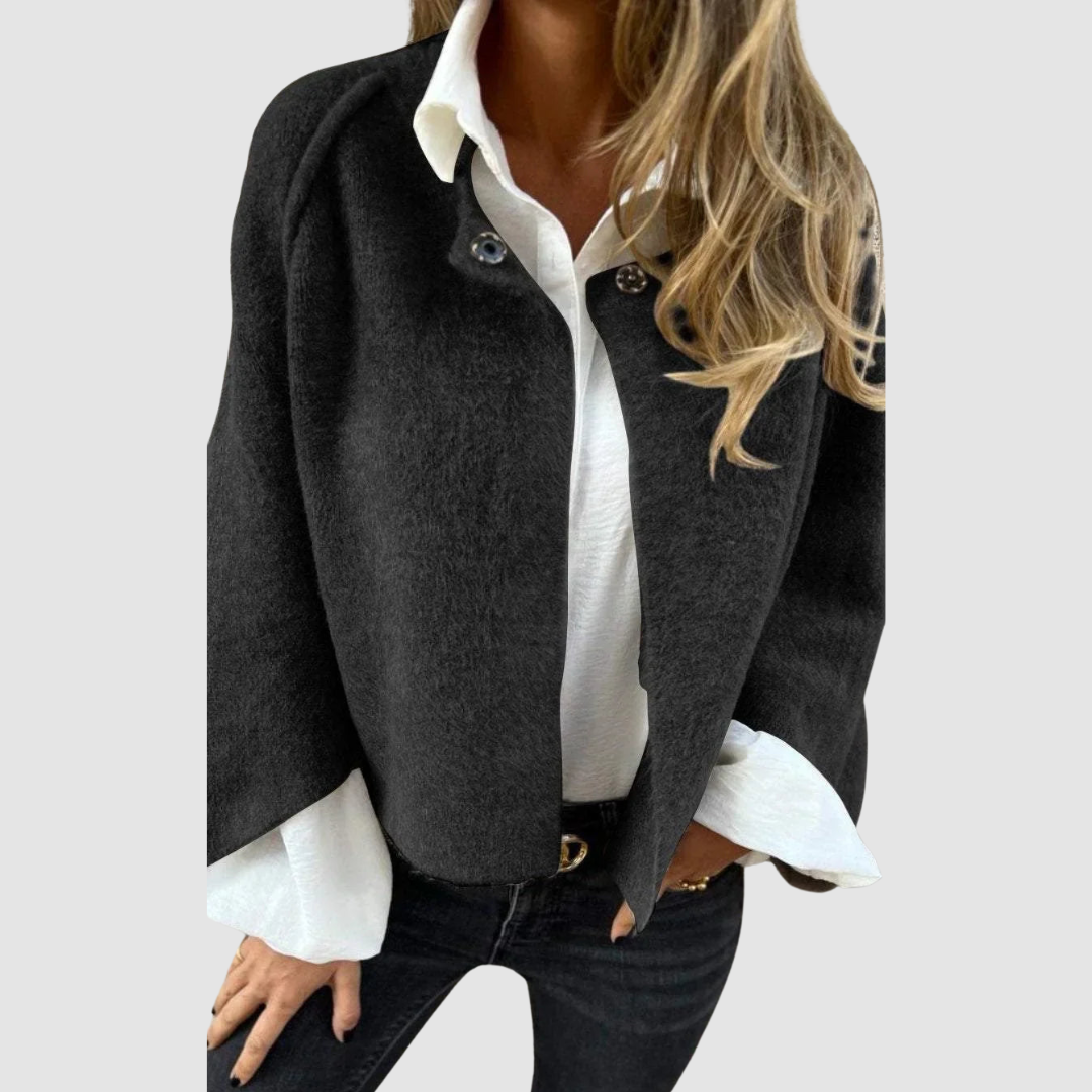 Kathleen Women's Coat in a Relaxed Fit with a Stand Collar, photo 3